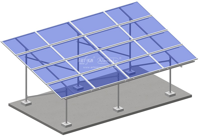 стальные наземные монтажные конструкции для солнечных панелей для PV