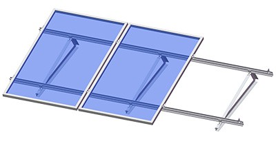 Система крепления солнечной панели на плоской крыше