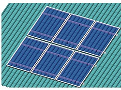 система крепления солнечных батарей на плоской крыше