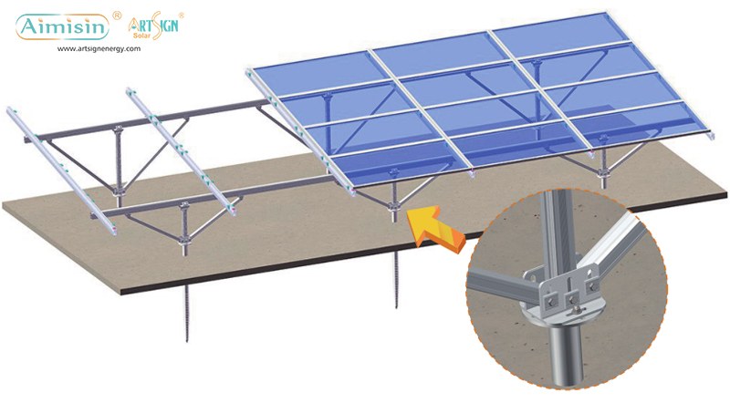 ground PV mounting structure 