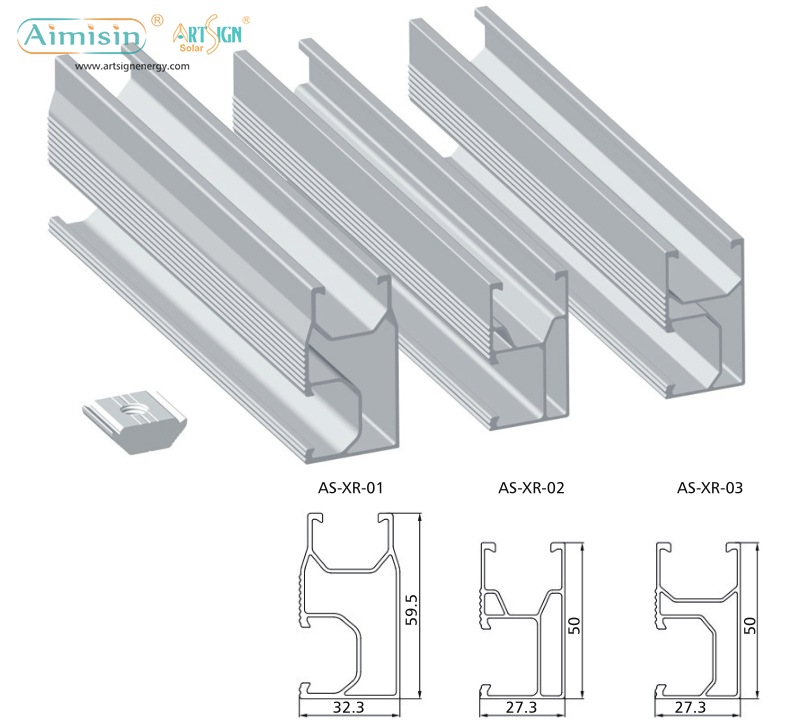 solar aluminium rails