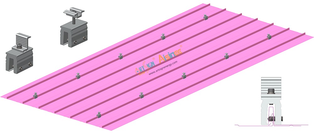 ART SIGIN standing seam clamps solar AS-N10-50