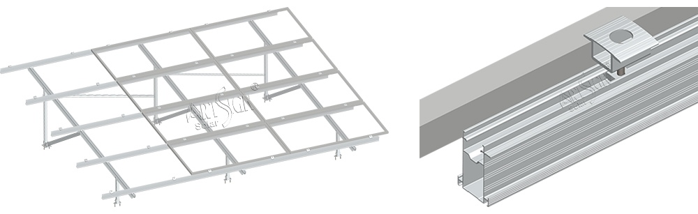 Solar panels railing