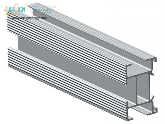 Aluminum solar panel rails