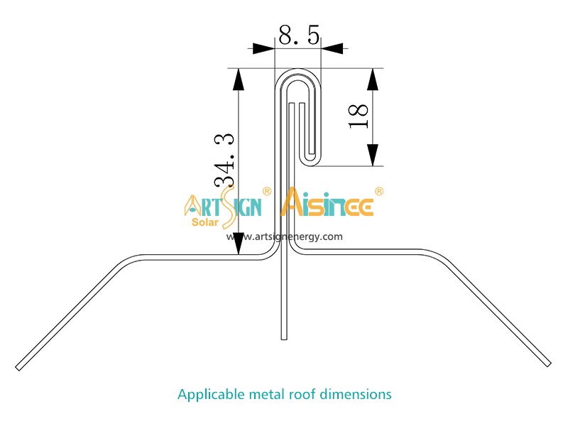 Алюминиевый фальцевый кровельный зажим AS-ARH-31 | ART SIGN