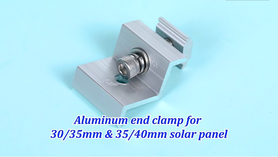 Алюминиевый концевой зажим для солнечной панели толщиной 30/35 и 35/40 мм