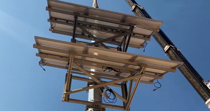 Шоссе CCTV полюс солнечной фотоэлектрической структуры